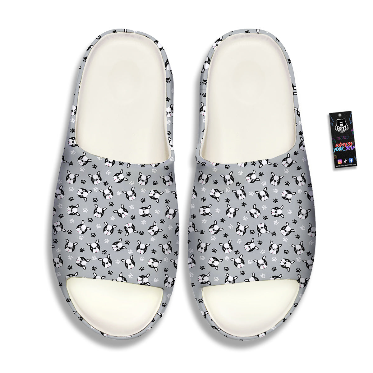 Boston Terrier Faces Cute Print Sandals-grizzshop