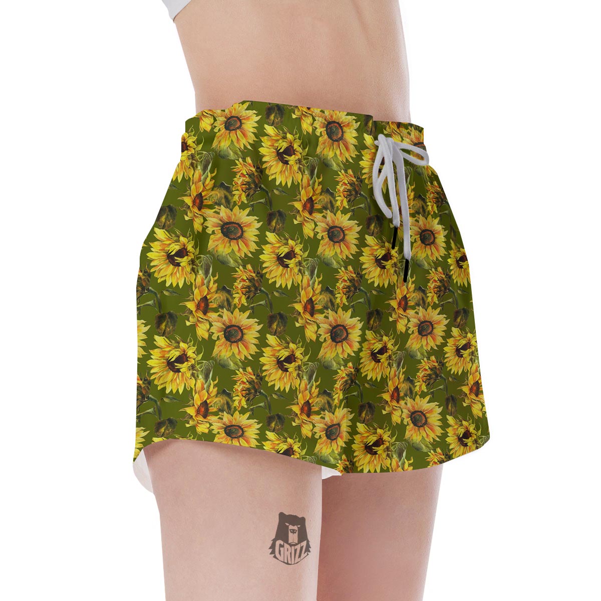 Botanical Sunflower Women's Shorts-grizzshop