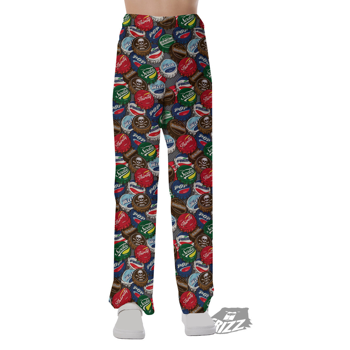 Bottle Caps Print Pattern Pajama Pants-grizzshop