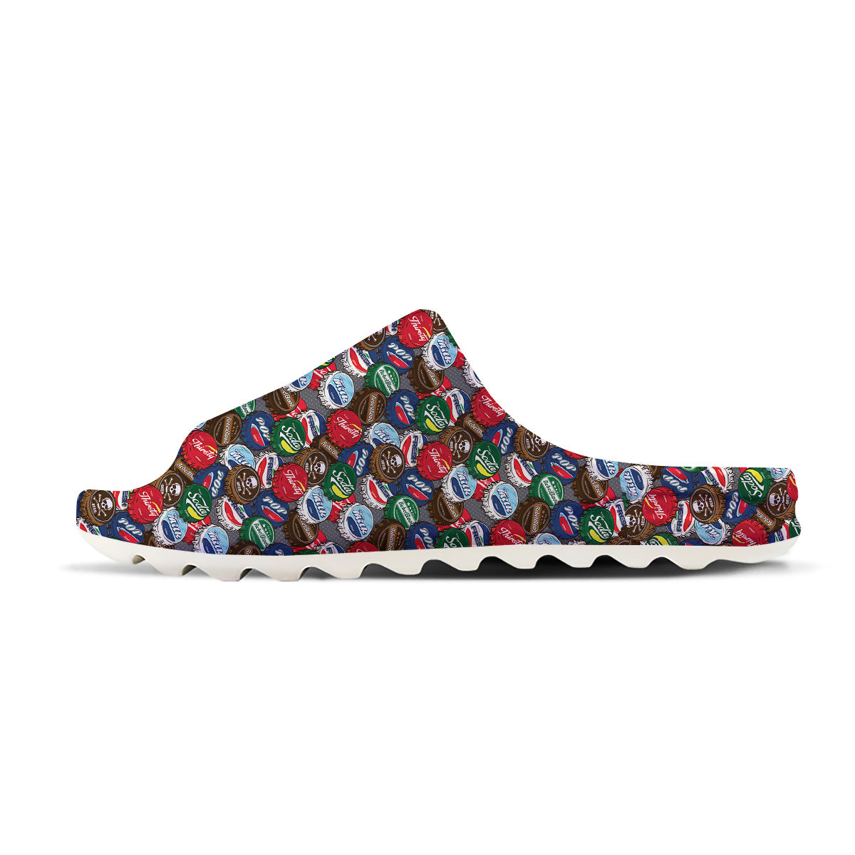 Bottle Caps Print Pattern Sandals-grizzshop