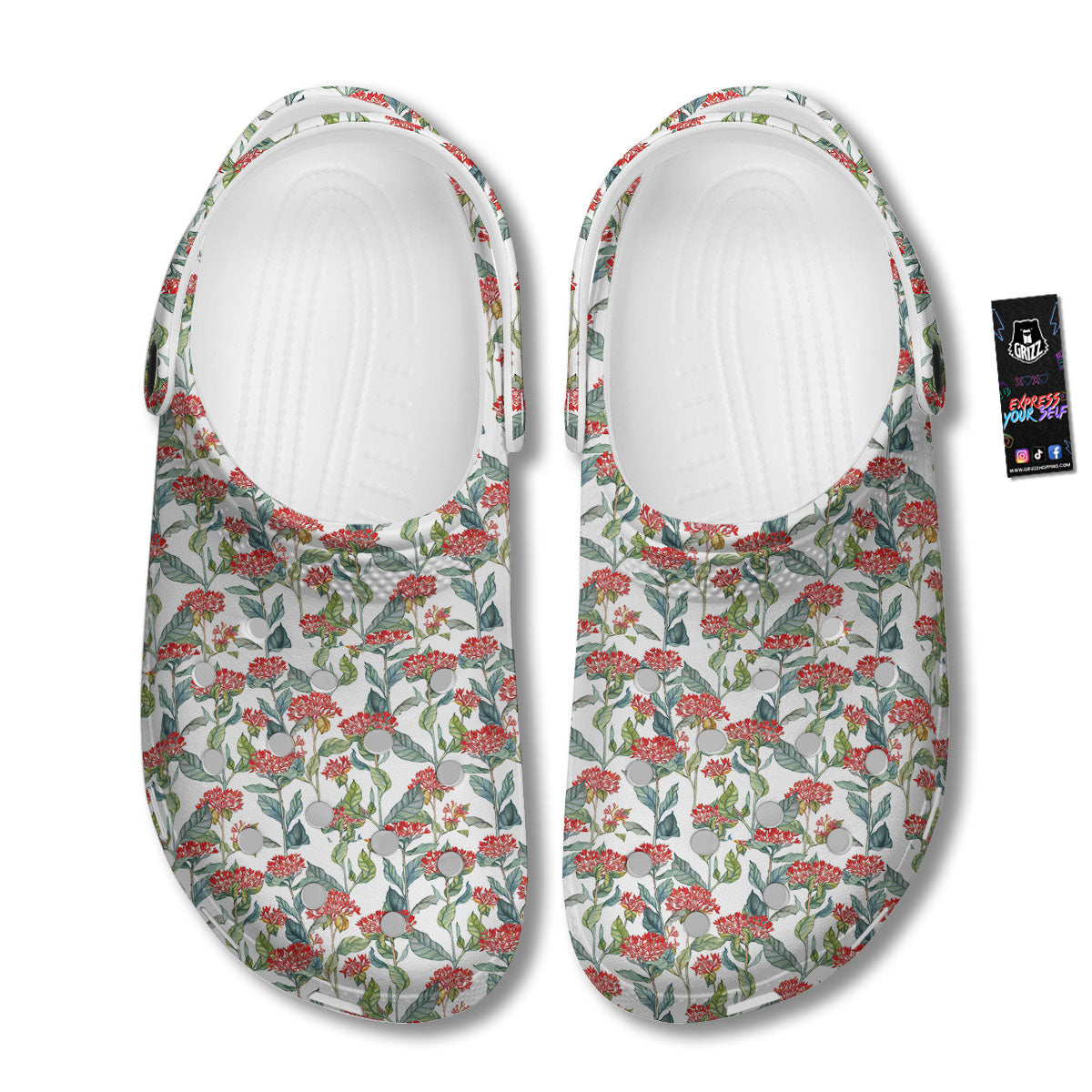 Bouvardia Print Pattern Clog-grizzshop