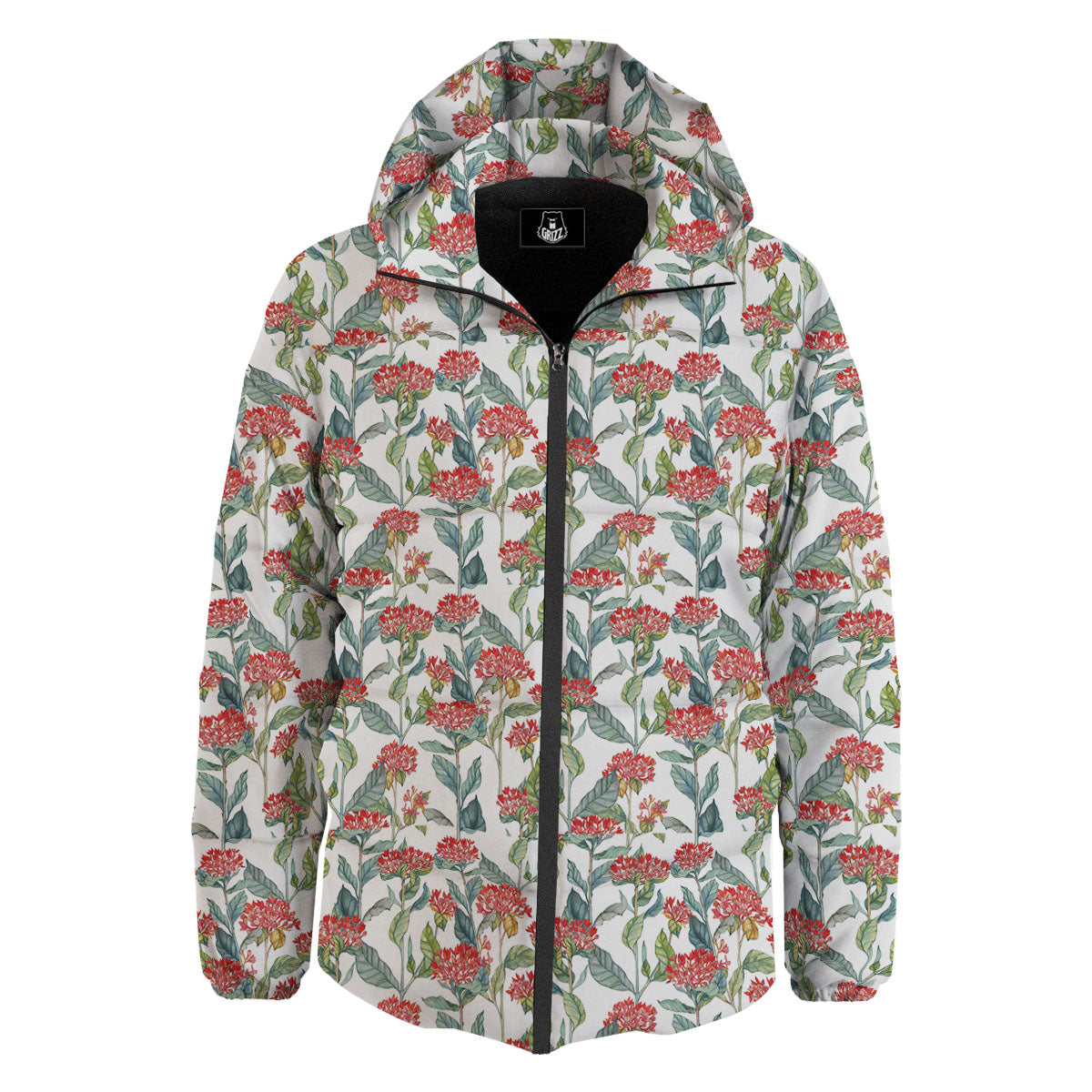 Bouvardia Print Pattern Down Jacket-grizzshop