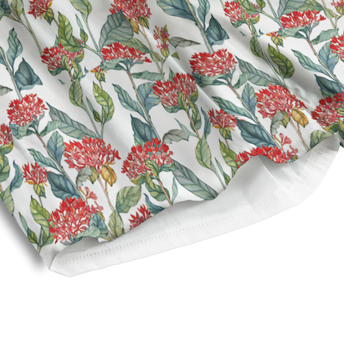 Bouvardia Print Pattern Men's Athletic Shorts