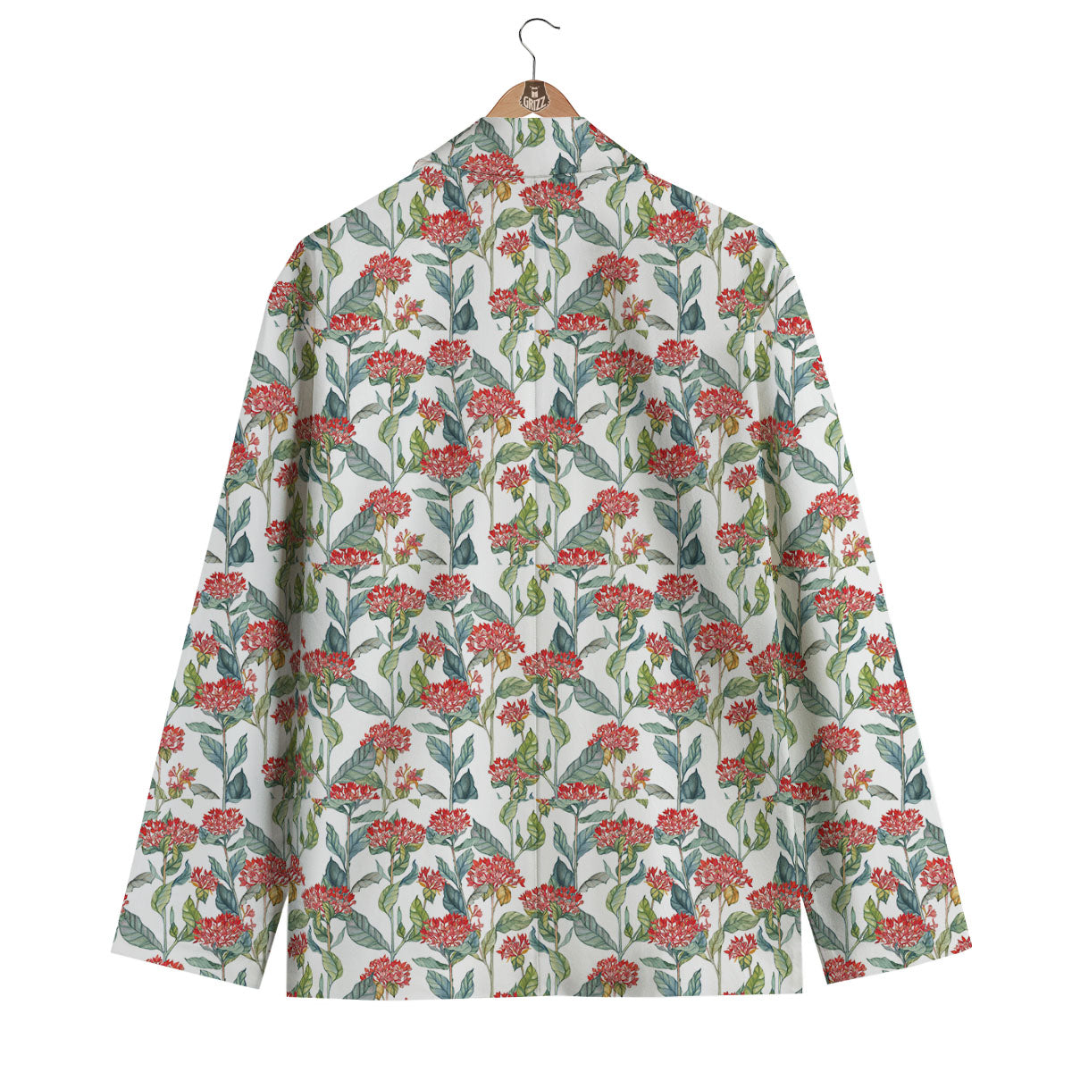 Bouvardia Print Pattern Men's Blazer-grizzshop