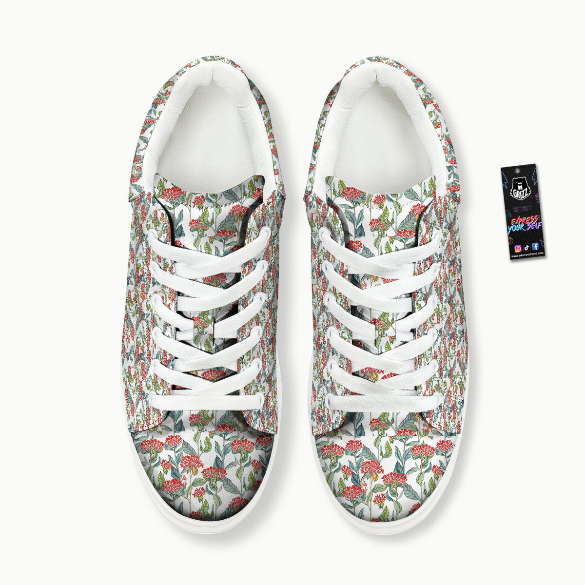 Bouvardia Print Pattern Platform Shoes-grizzshop