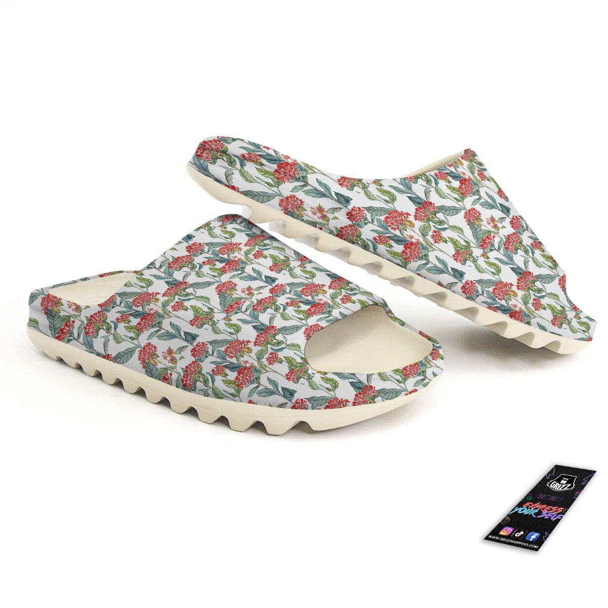 Bouvardia Print Pattern Sandals-grizzshop