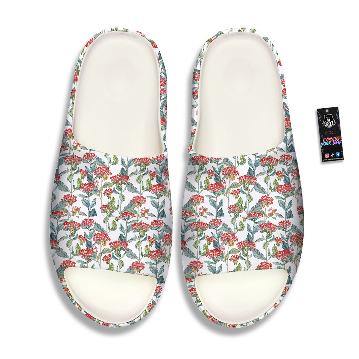 Bouvardia Print Pattern Sandals-grizzshop