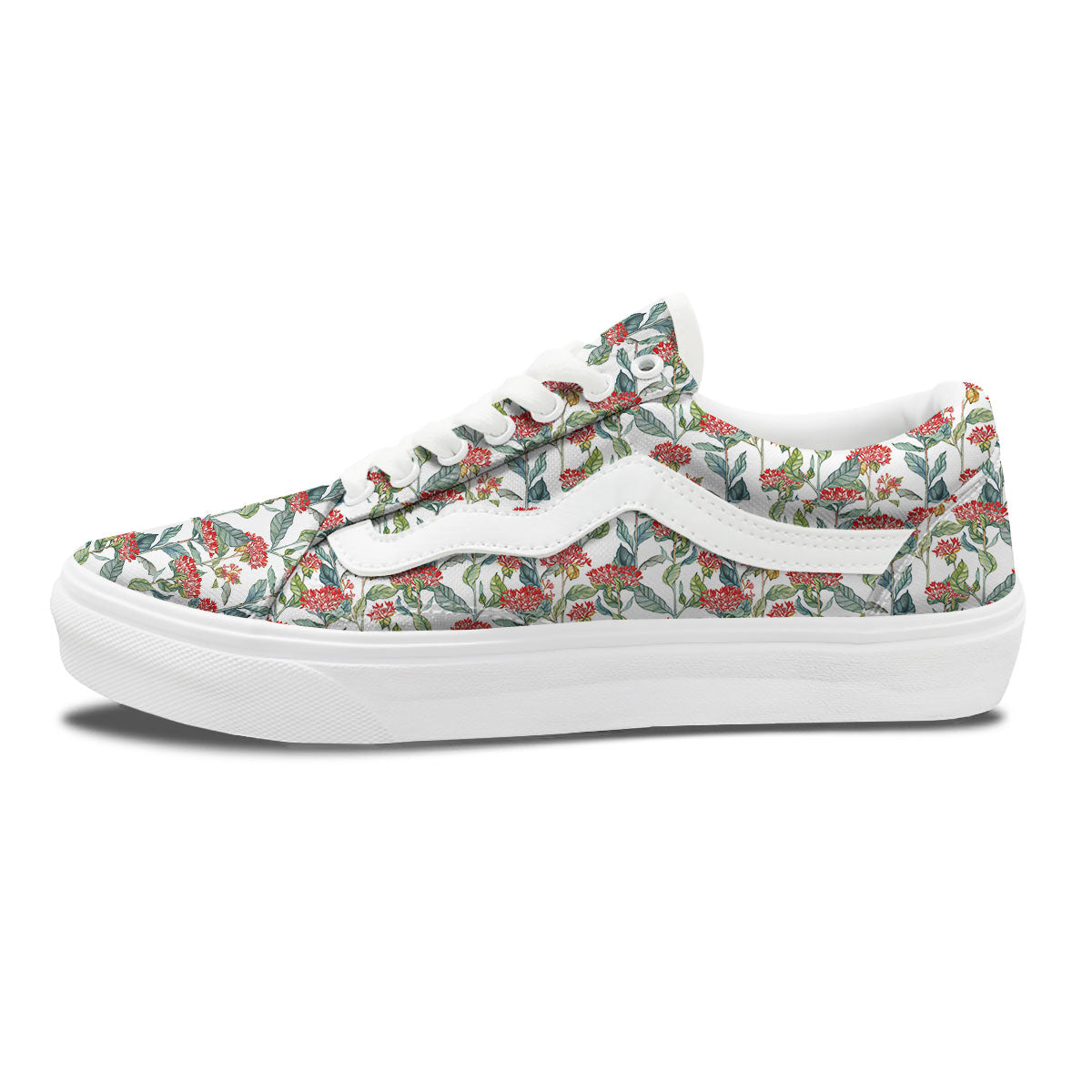 Bouvardia Print Pattern Skate Shoes-grizzshop