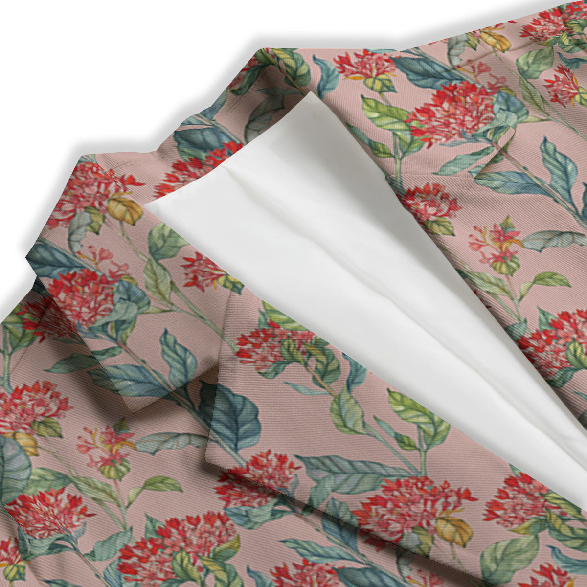 Bouvardia Red Print Pattern Women's Blazer-grizzshop