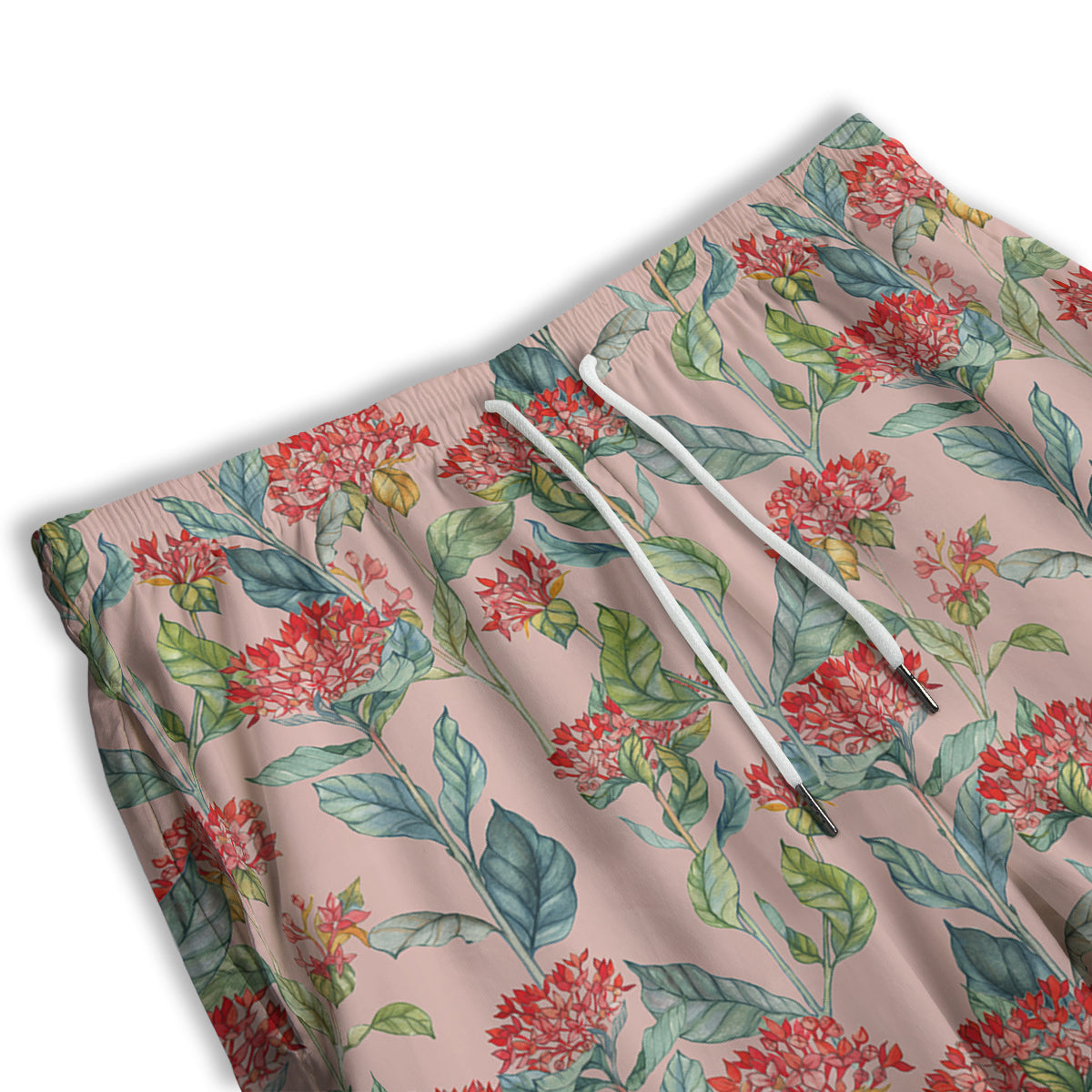 Bouvardia Watercolor Print Pattern Men's Athletic Shorts