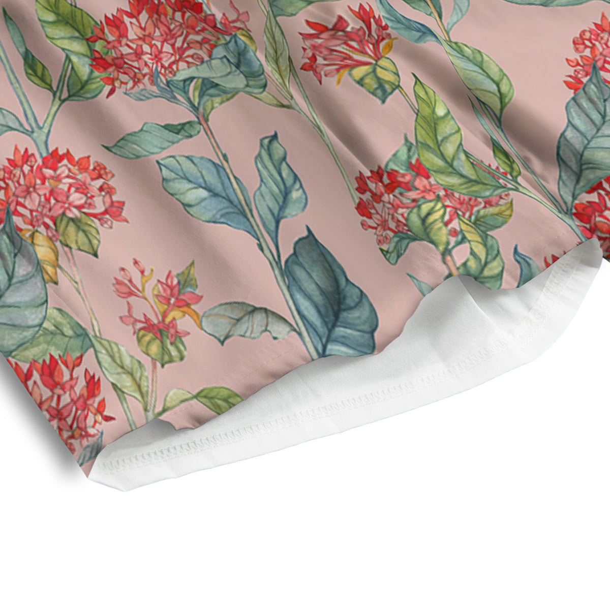 Bouvardia Watercolor Print Pattern Men's Athletic Shorts