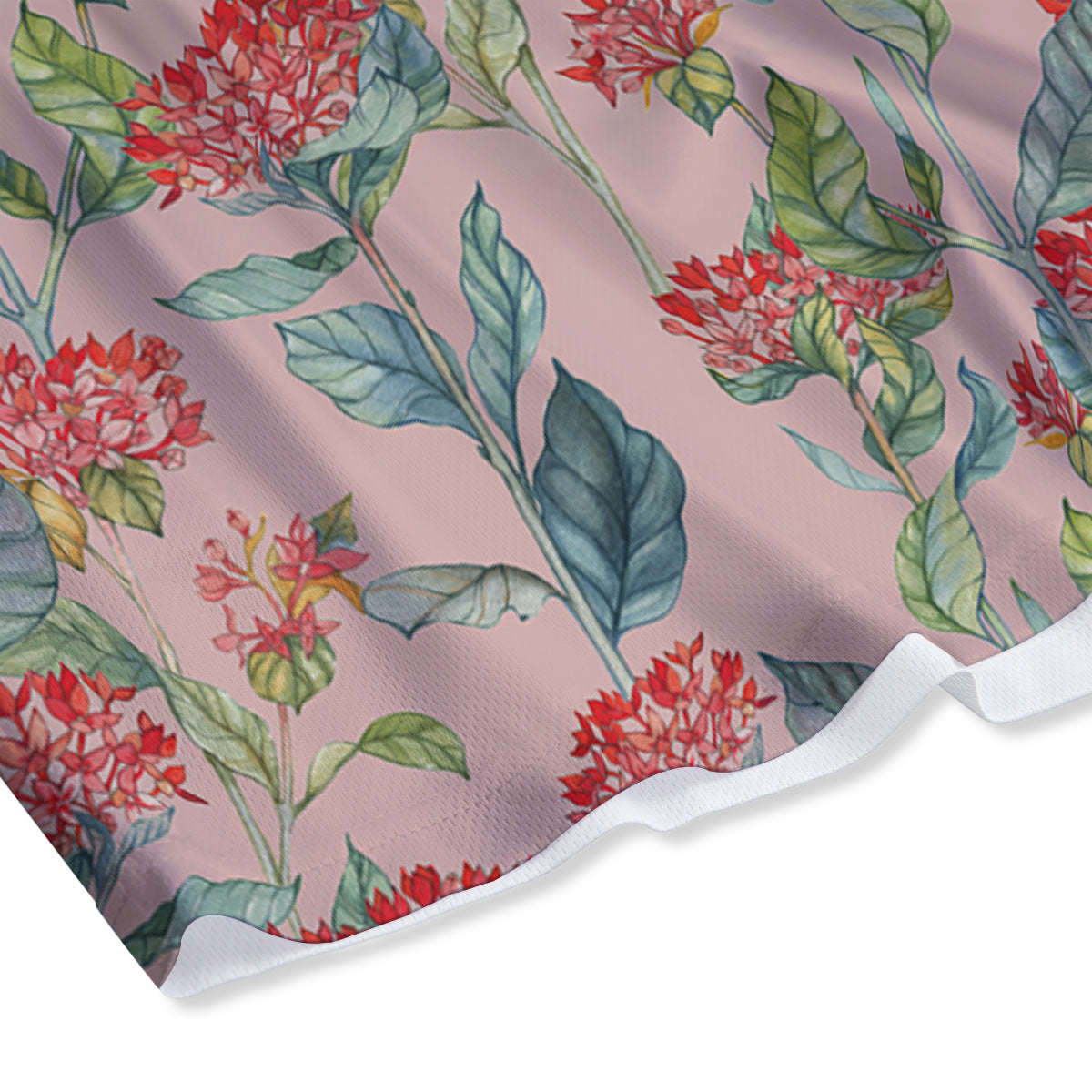 Bouvardia Watercolor Print Pattern Mesh Shorts