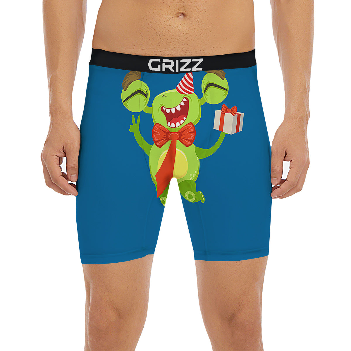 Bow Tie With Cute Alien Print Boxer Briefs-grizzshop
