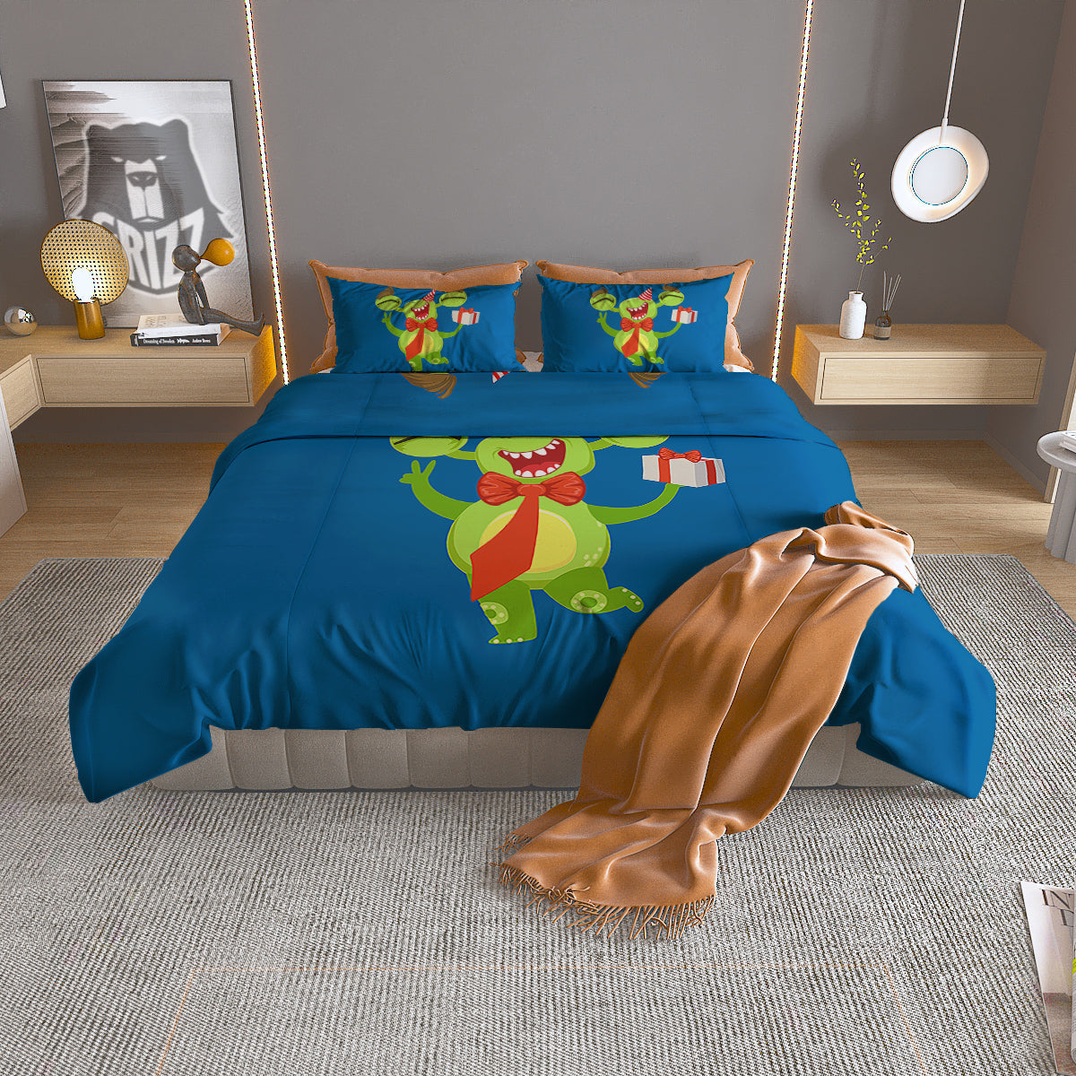 Buffalo Plaid Halloween Print Pattern Duvet Cover Bedding Set
