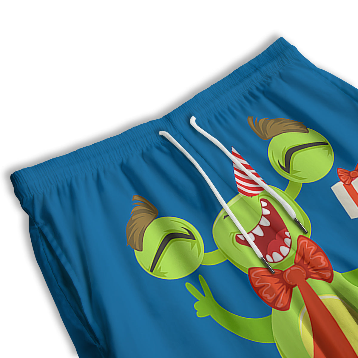 Bow Tie With Cute Alien Print Men's Athletic Shorts
