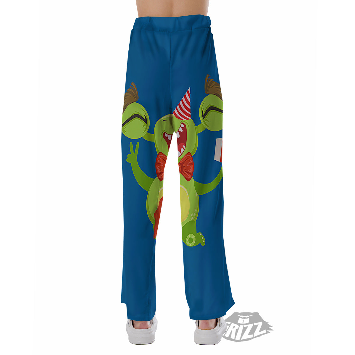 Bow Tie With Cute Alien Print Pajama Pants-grizzshop