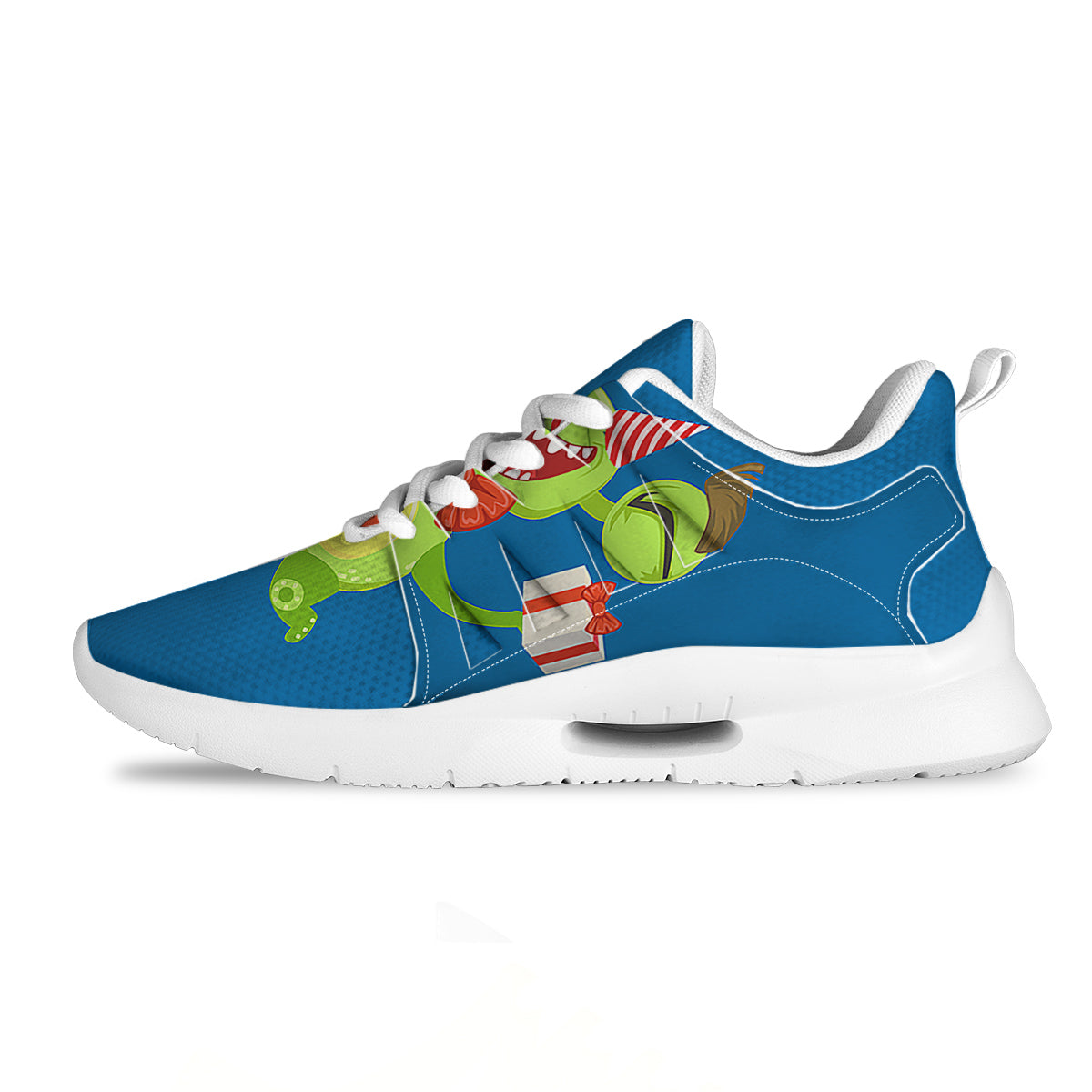 Bow Tie With Cute Alien Print Tennis Shoes-grizzshop