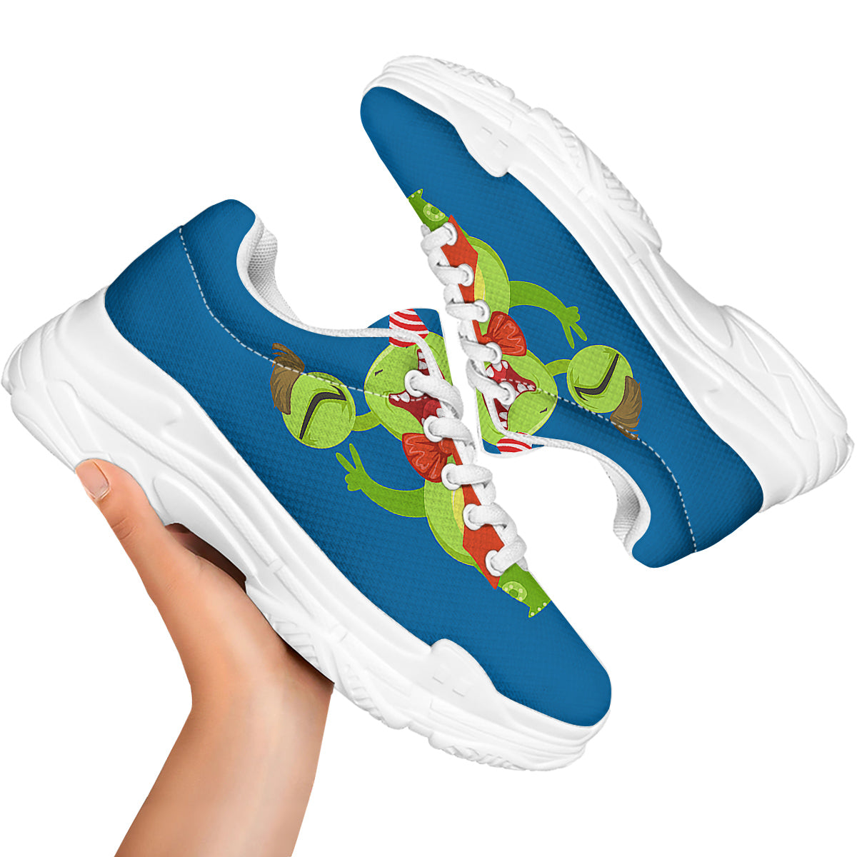 Bow Tie With Cute Alien Print White Chunky Shoes-grizzshop