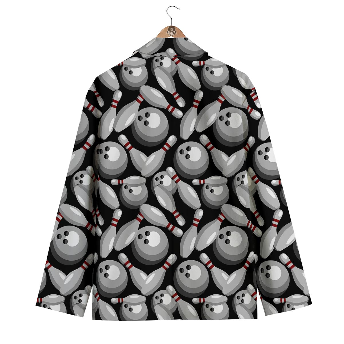 Bowling Black Men's Blazer-grizzshop