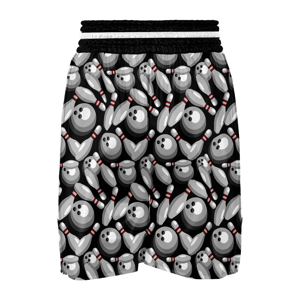 Bowling Pattern Print Boxing Shorts-grizzshop