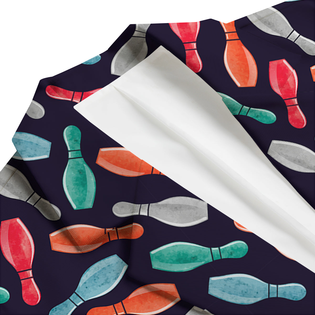Bowling Pins Watercolor Print Pattern Men's Blazer-grizzshop
