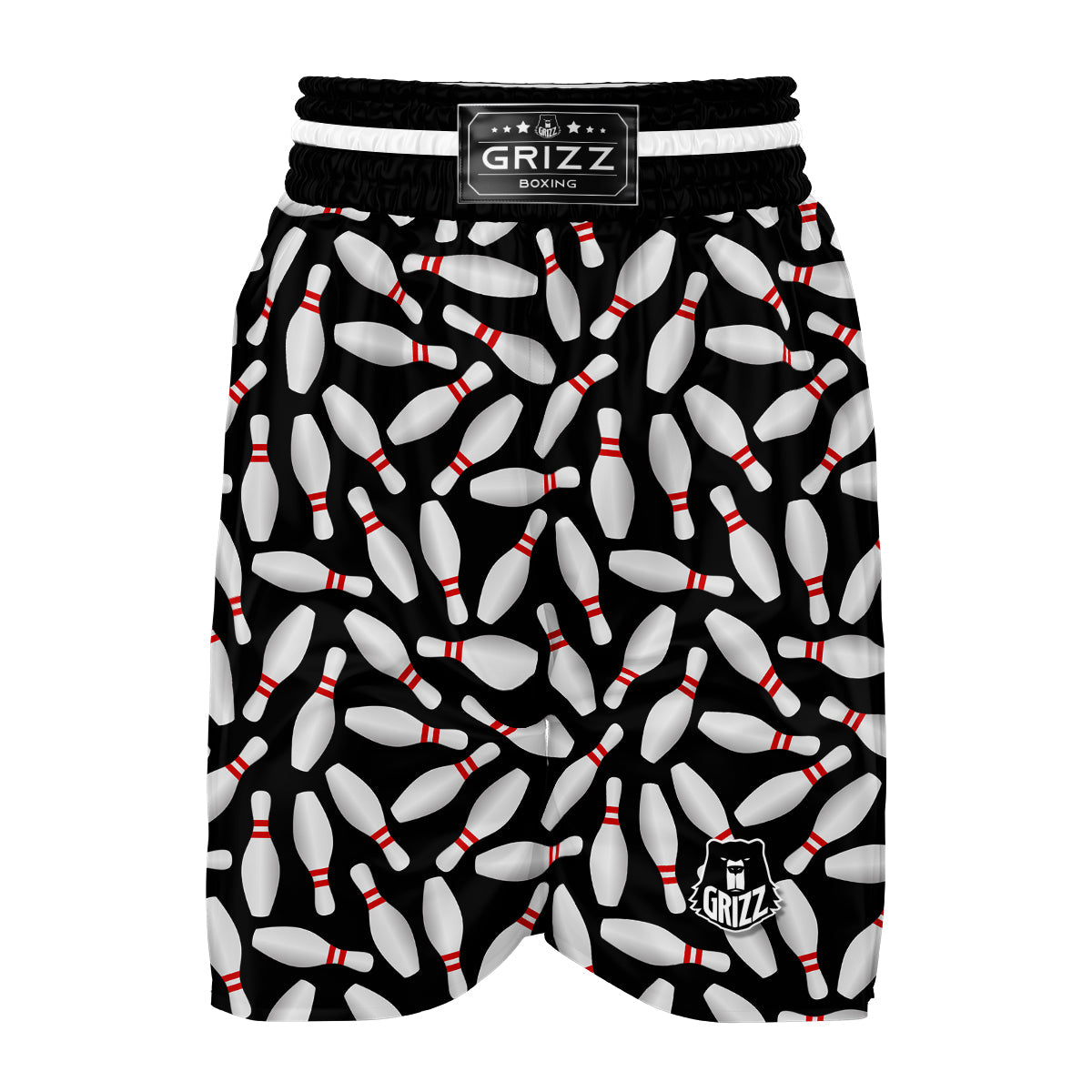 Bowling Print Pattern Boxing Shorts-grizzshop