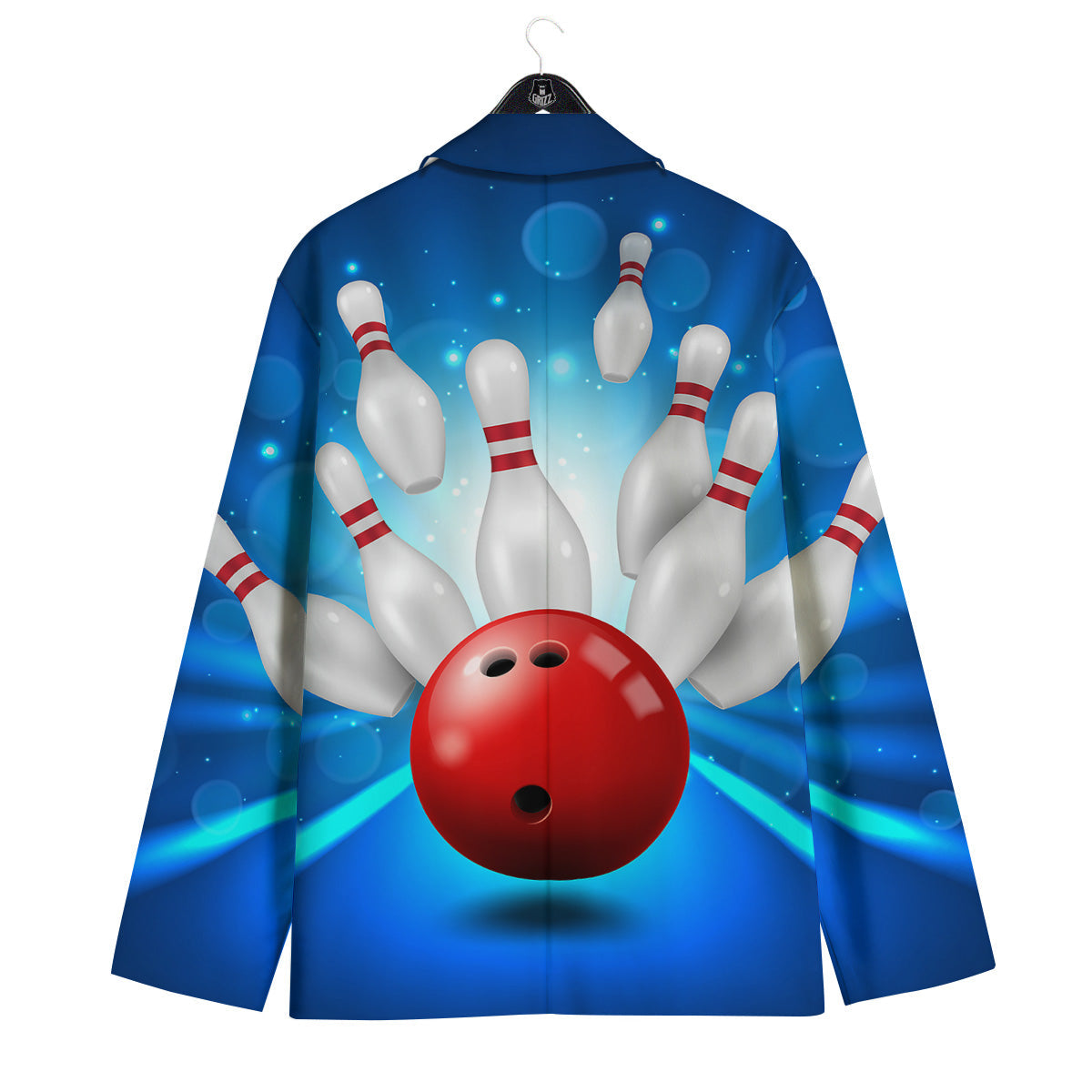 Bowling Strike Print Men's Sport Coat-grizzshop