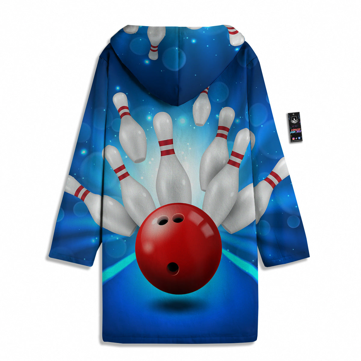 Bowling Strike Print Men's Windbreaker Jacket-grizzshop