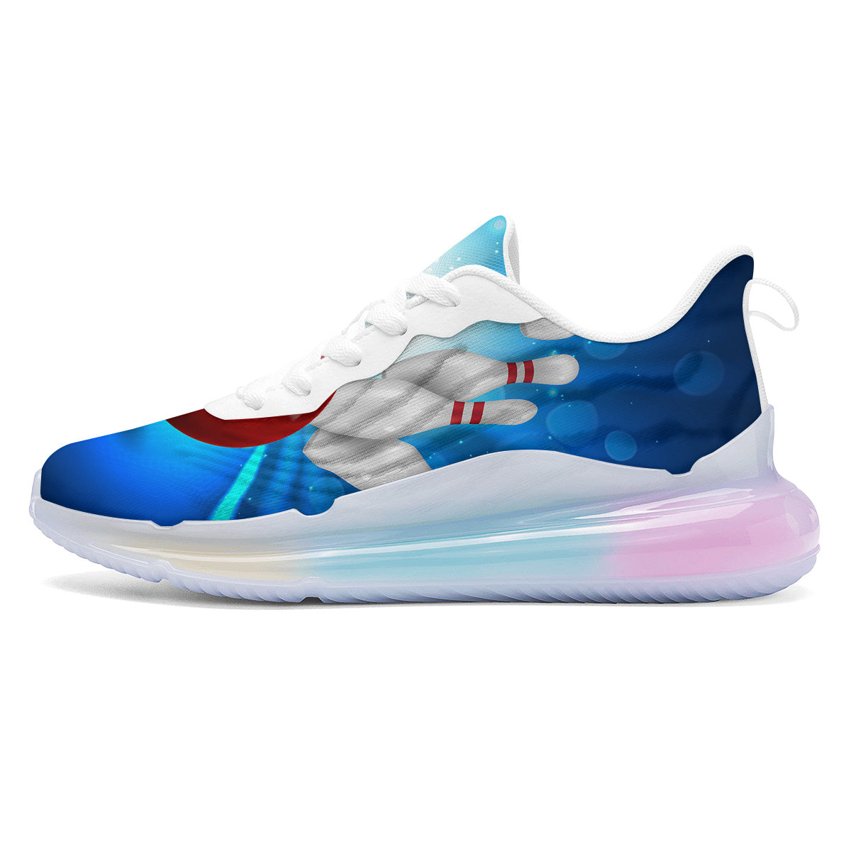 Bowling Strike Print Running Sneakers-grizzshop