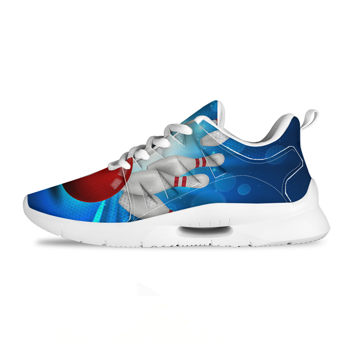 Bowling Strike Print Tennis Shoes-grizzshop