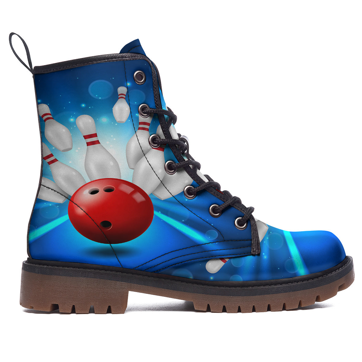 Bowling Strike Print Work Boots-grizzshop