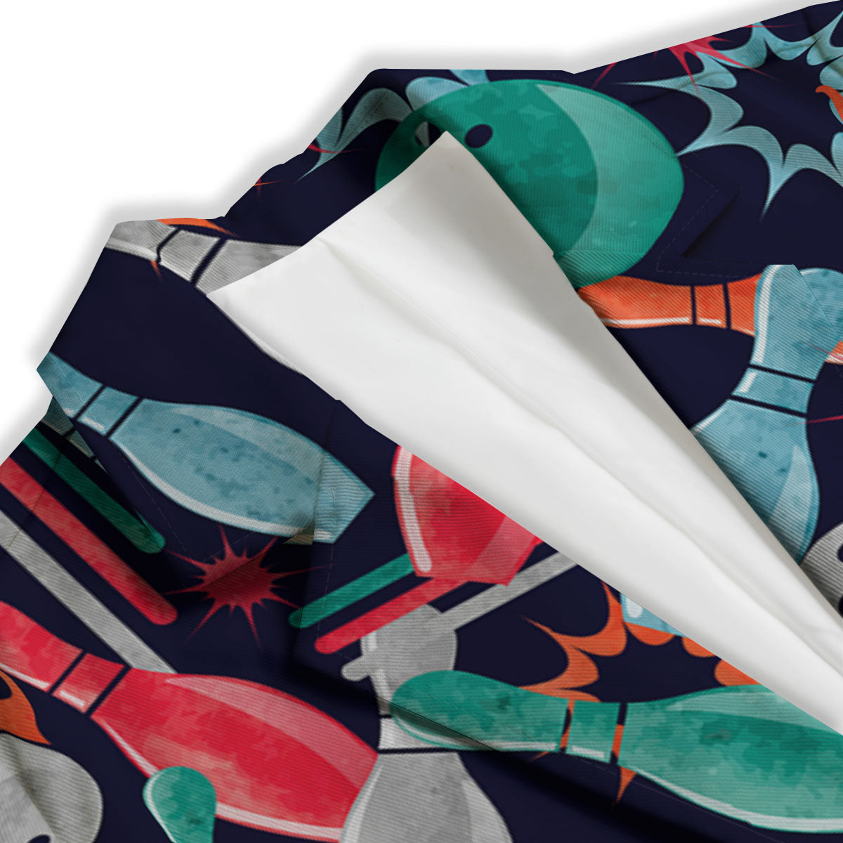 Bowling Theme Watercolor Print Pattern Women's Blazer-grizzshop