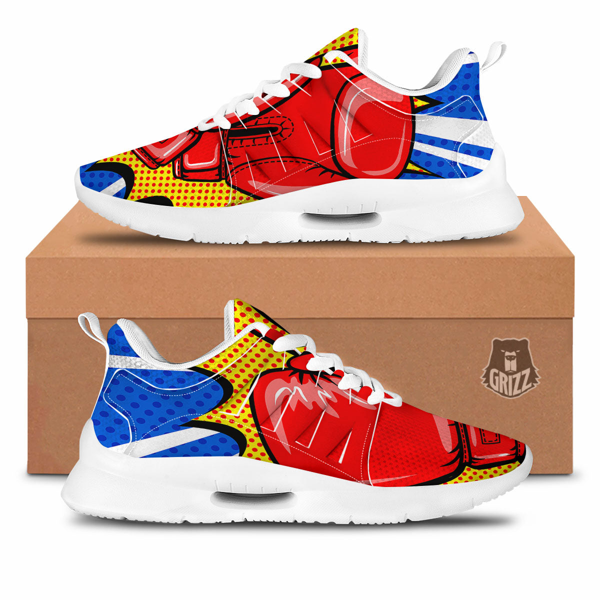 Boxing Gloves Pop Art Print Tennis Shoes-grizzshop