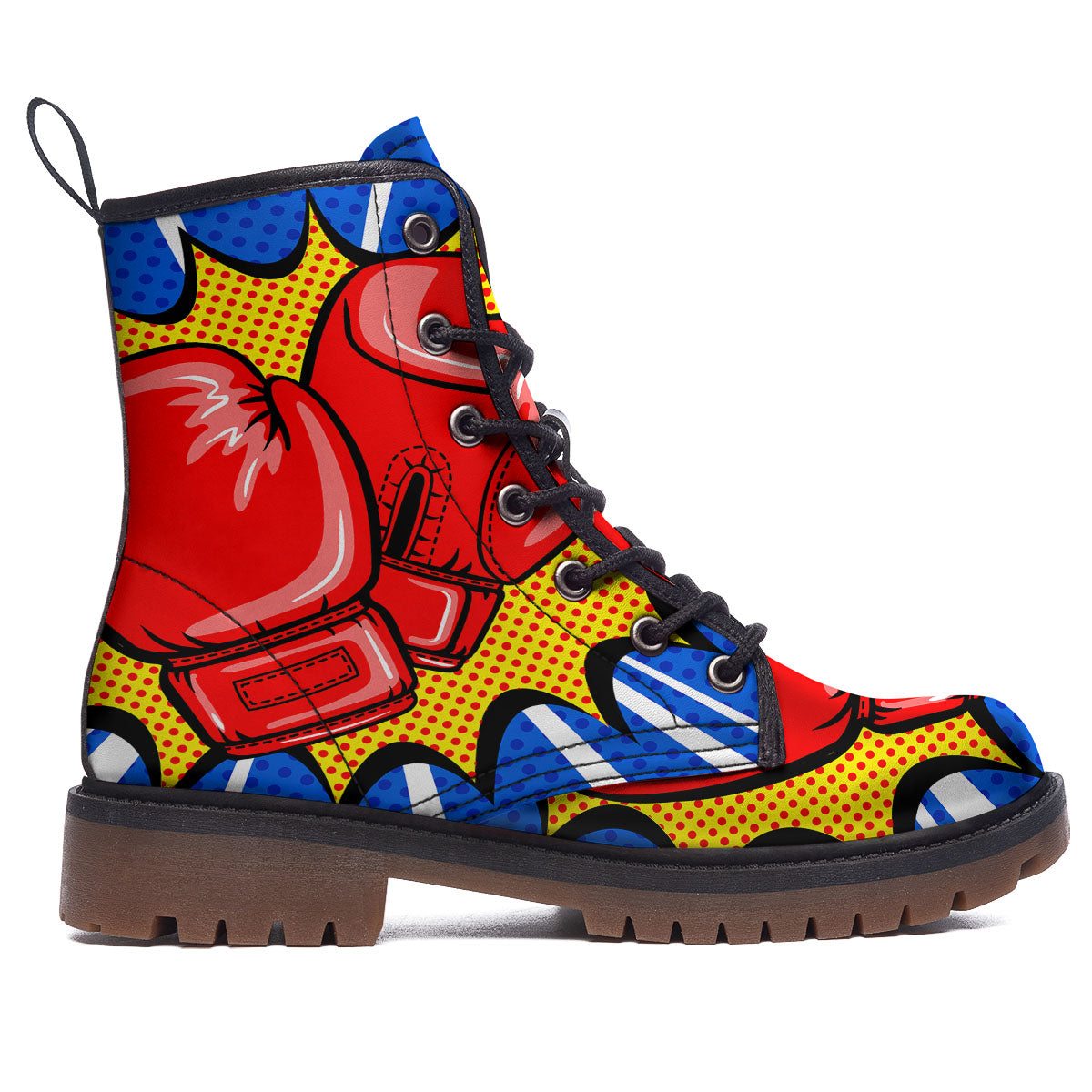 Boxing Gloves Pop Art Print Work Boots-grizzshop