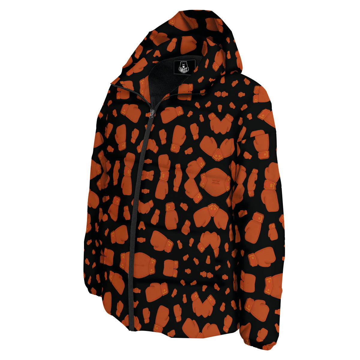 Boxing Gloves Print Pattern Down Jacket-grizzshop