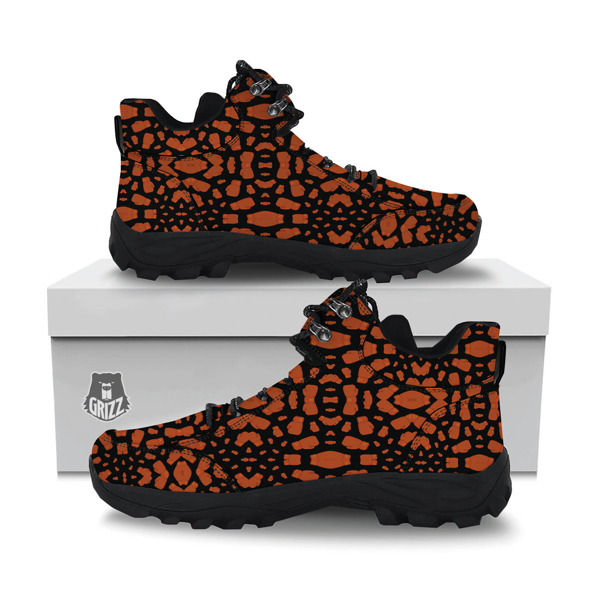Boxing Gloves Print Pattern Hiking Shoes-grizzshop