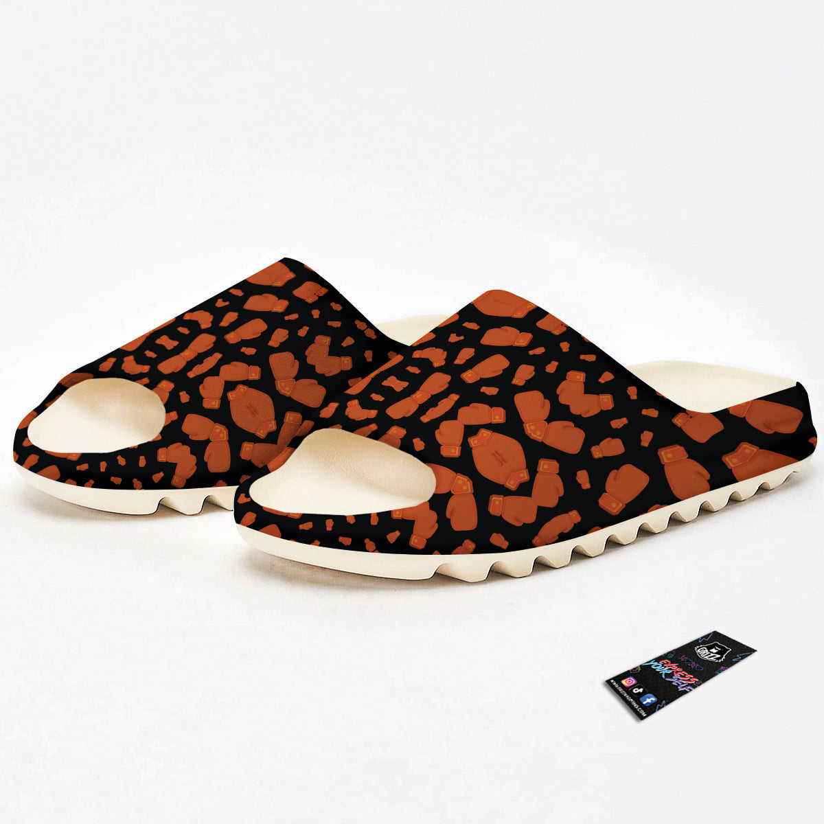 Boxing Gloves Print Pattern Sandals-grizzshop