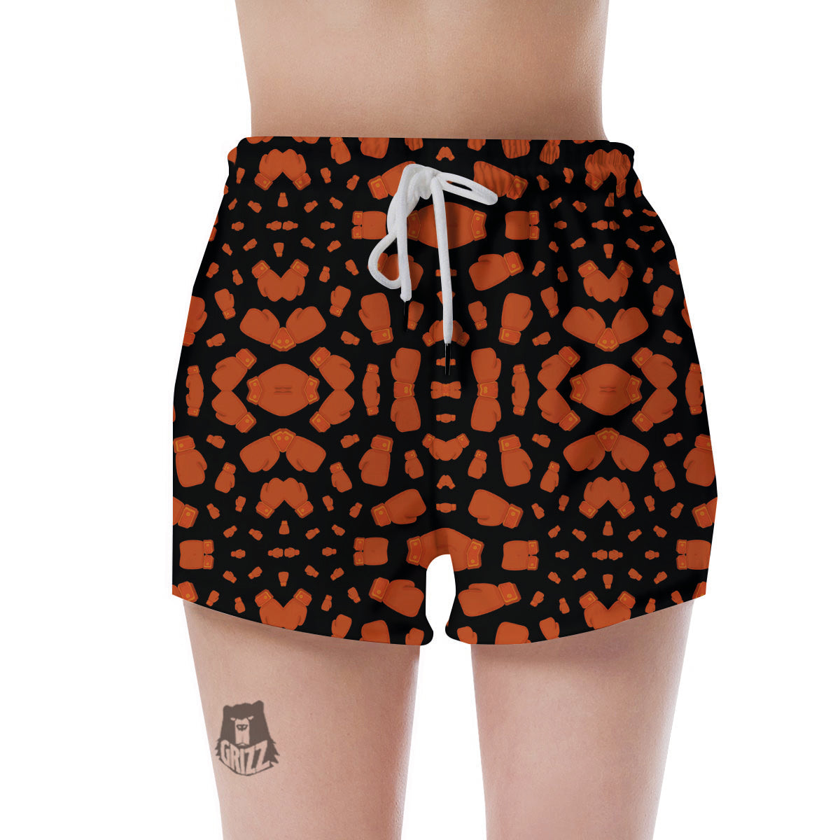 Boxing Gloves Print Pattern Women's Shorts-grizzshop