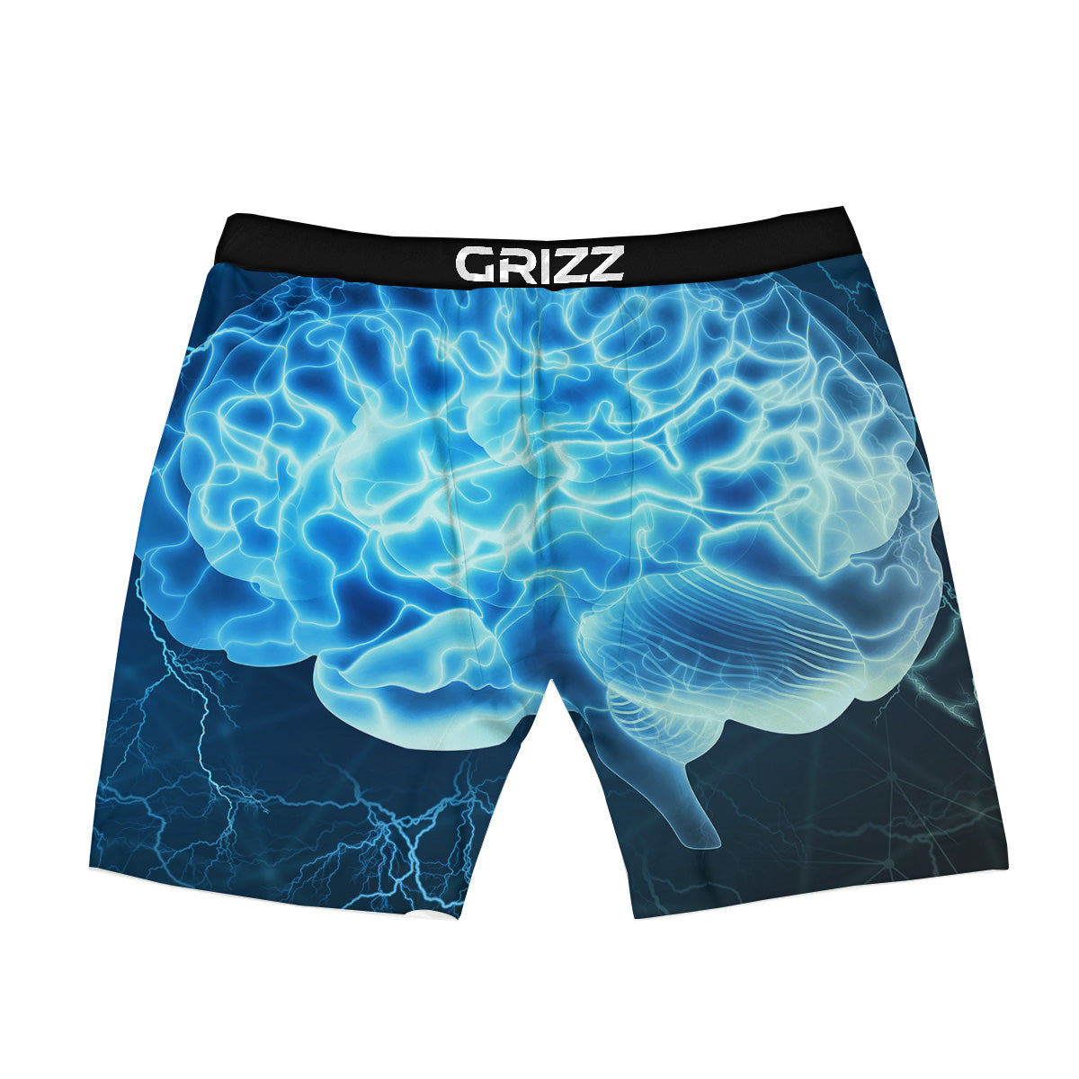 Brain Activity Blue Electrical Print Boxer Briefs-grizzshop