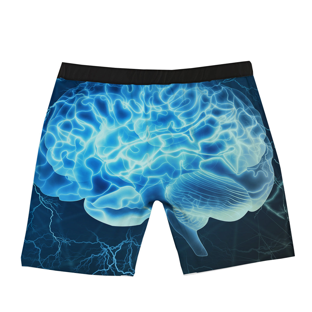 Brain Activity Blue Electrical Print Boxer Briefs-grizzshop