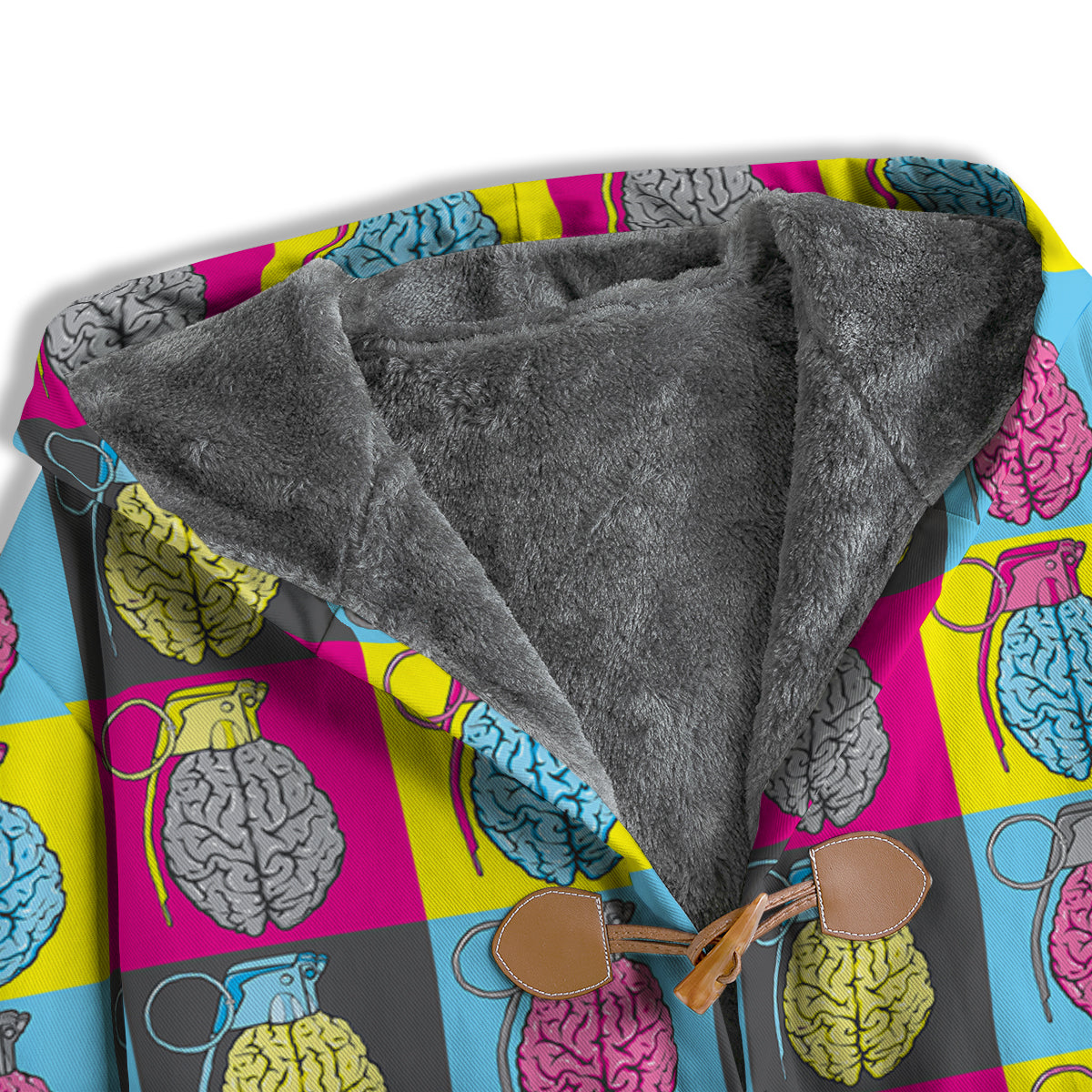 Brain Bomb Colorful Print Pattern Men's Windbreaker Jacket-grizzshop