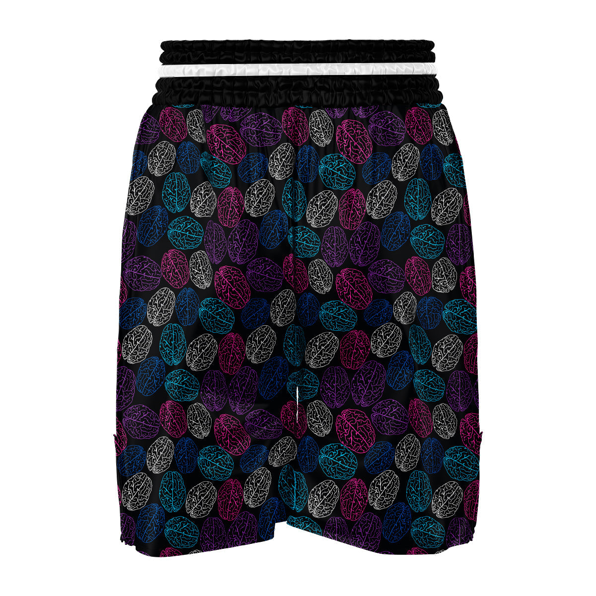 Brain Pattern Print Boxing Shorts-grizzshop