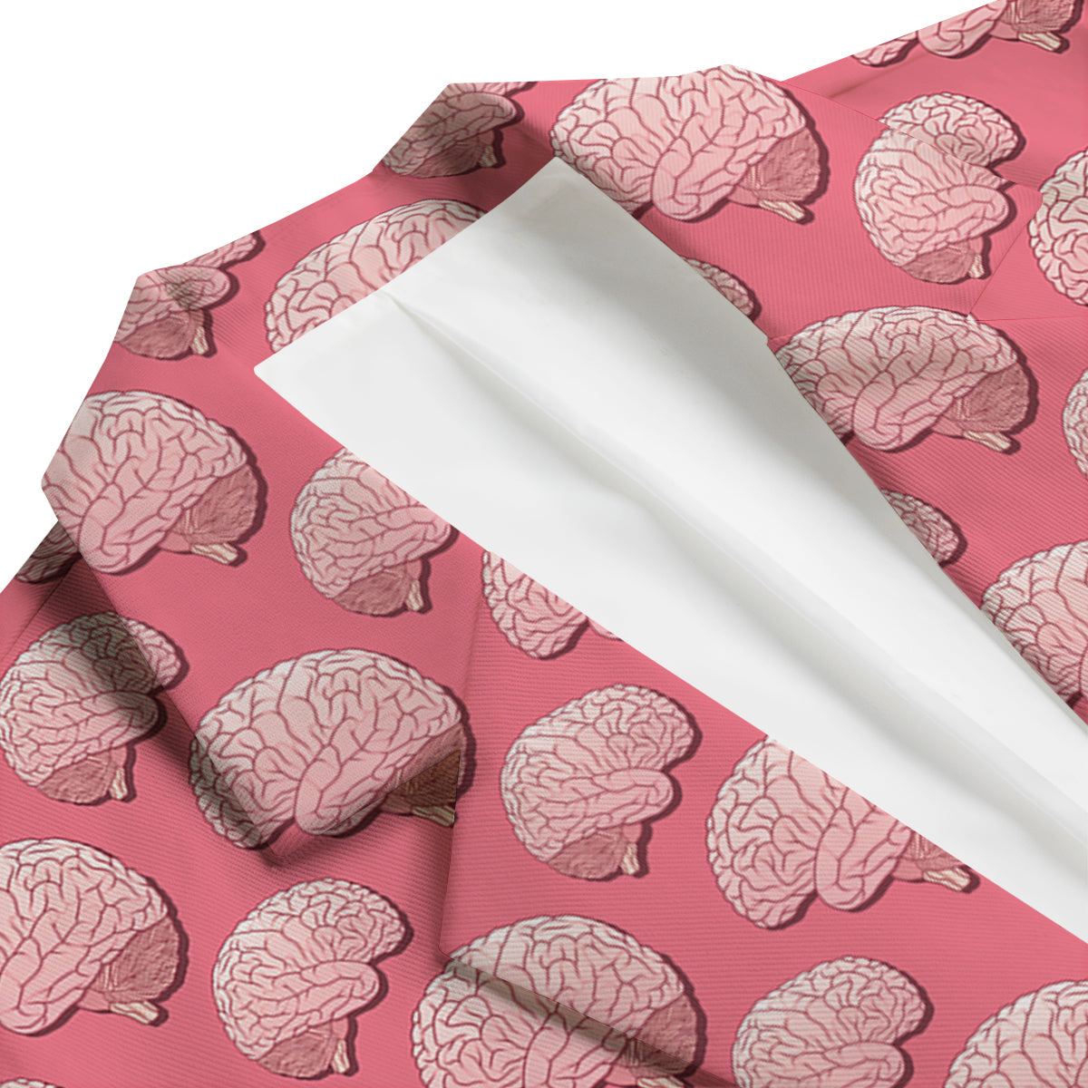 Brain Pink Pattern Print Men's Blazer-grizzshop