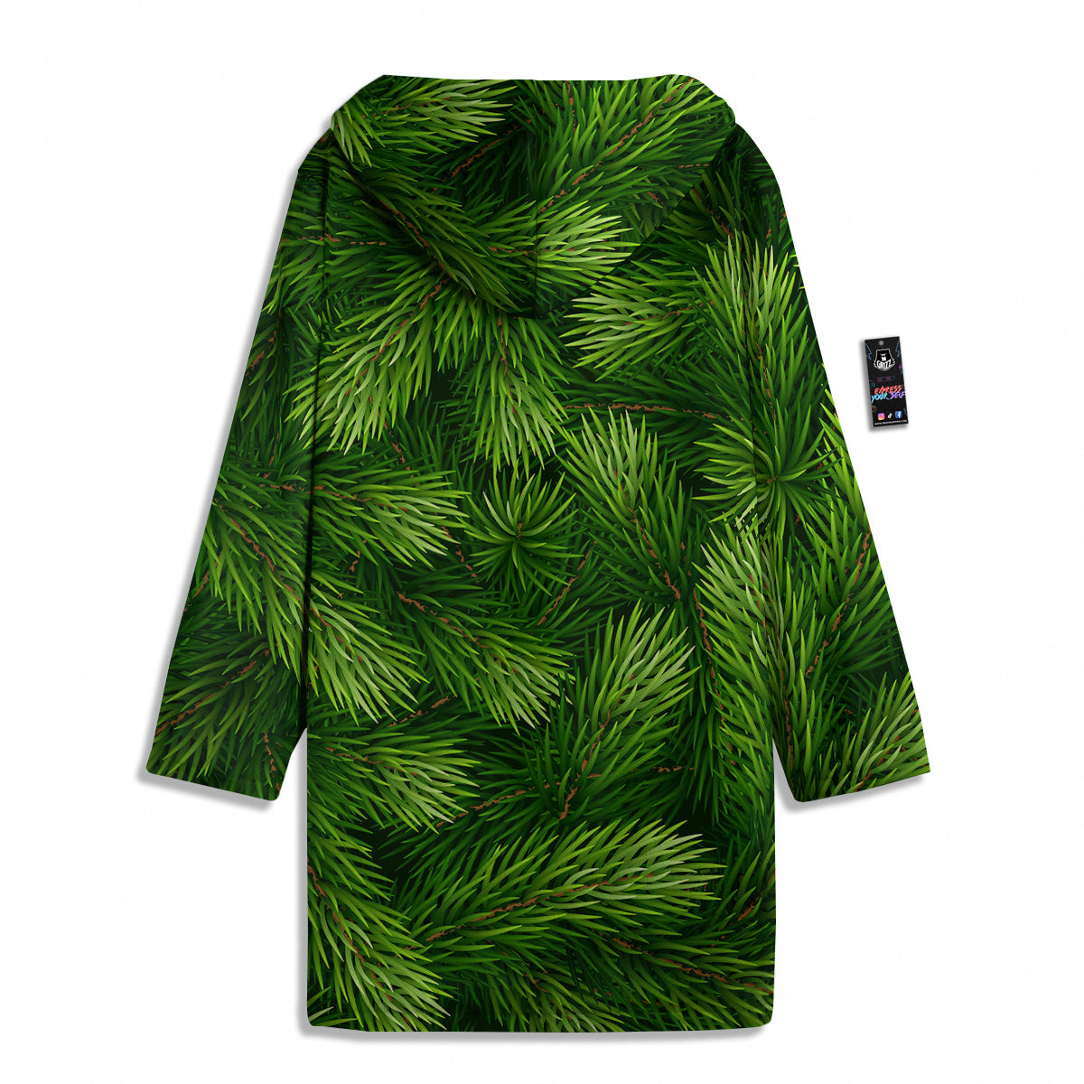 Branches Christmas Tree Print Men's Windbreaker Jacket-grizzshop