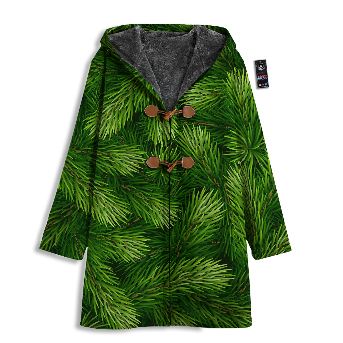 Branches Christmas Tree Print Men's Windbreaker Jacket-grizzshop