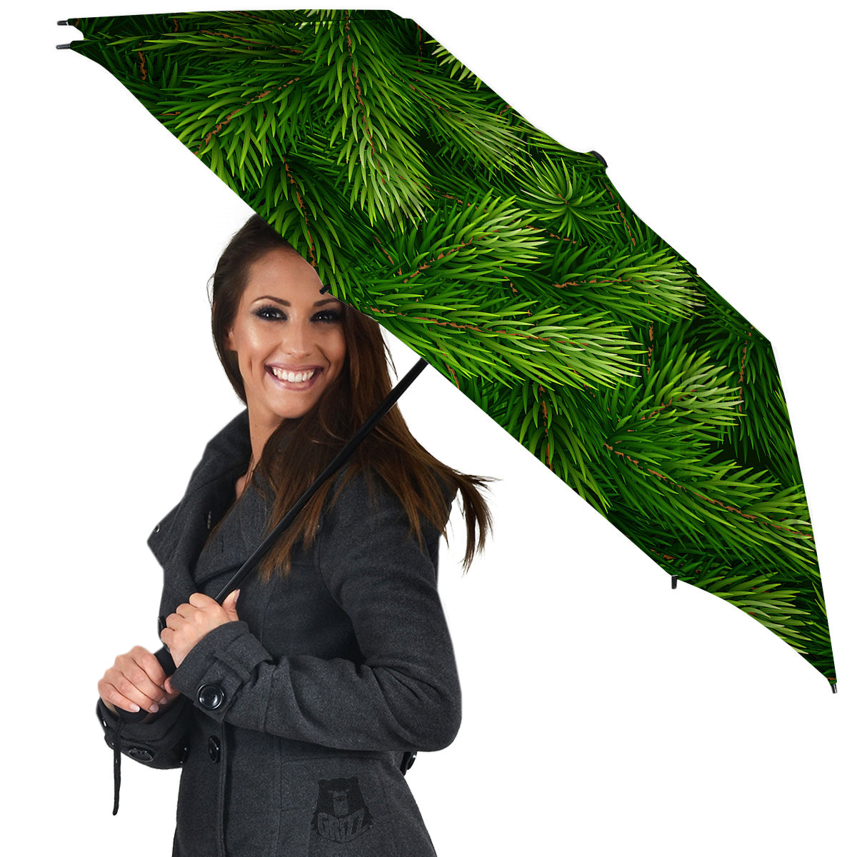 Branches Christmas Tree Print Umbrella-grizzshop