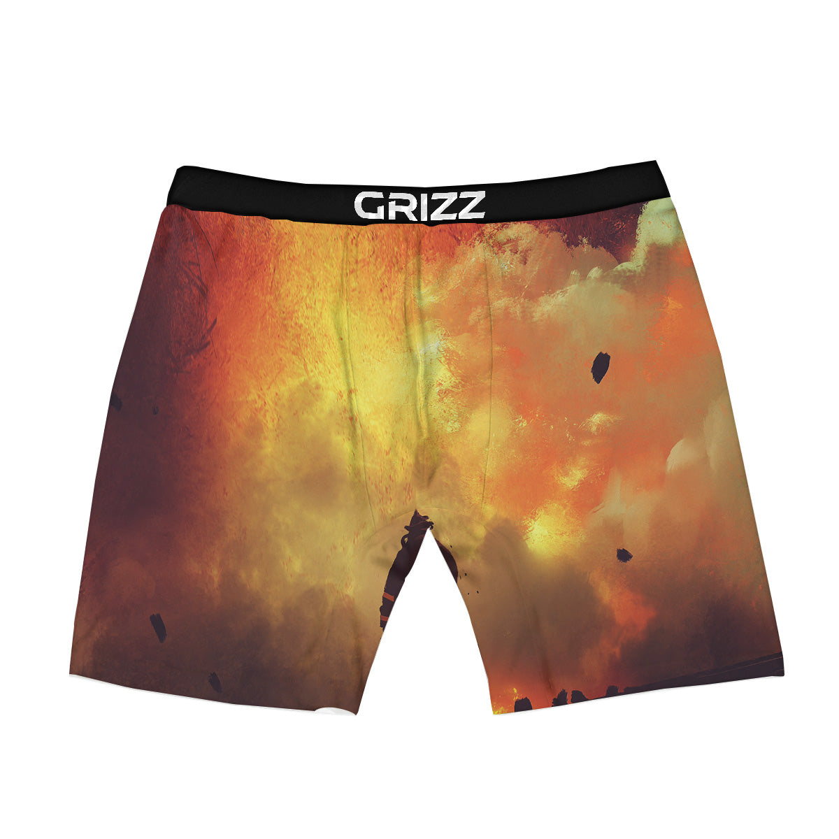 Brave Firefighter In The Fire Print Boxer Briefs-grizzshop