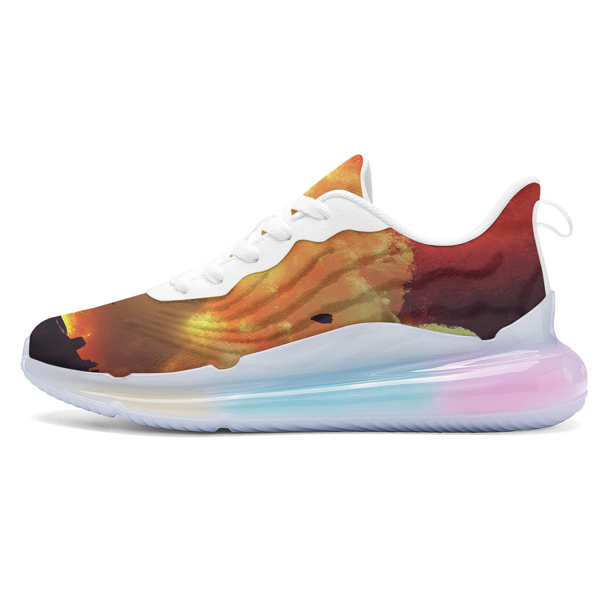 Brave Firefighter In The Fire Print Running Sneakers-grizzshop