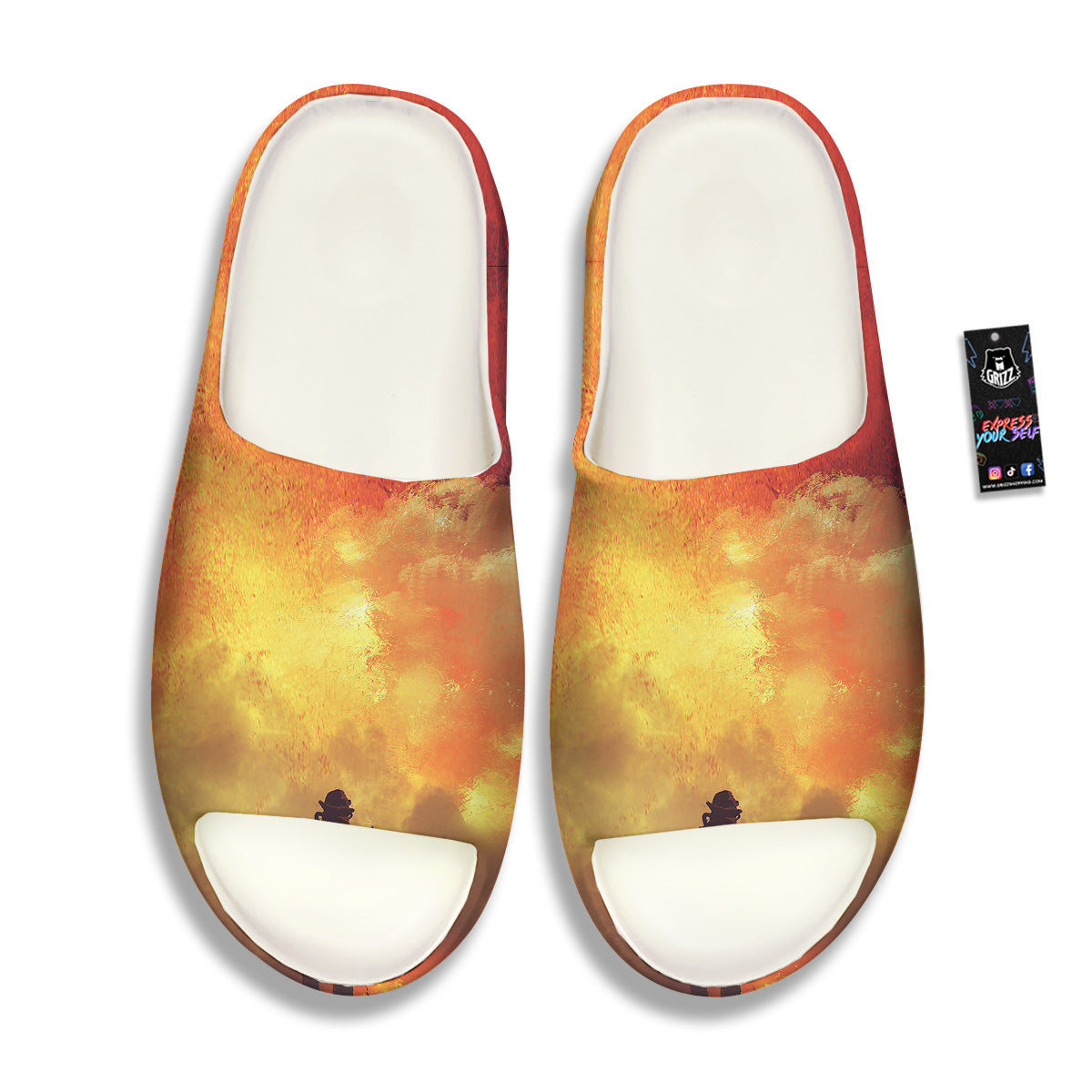 Brave Firefighter In The Fire Print Sandals-grizzshop