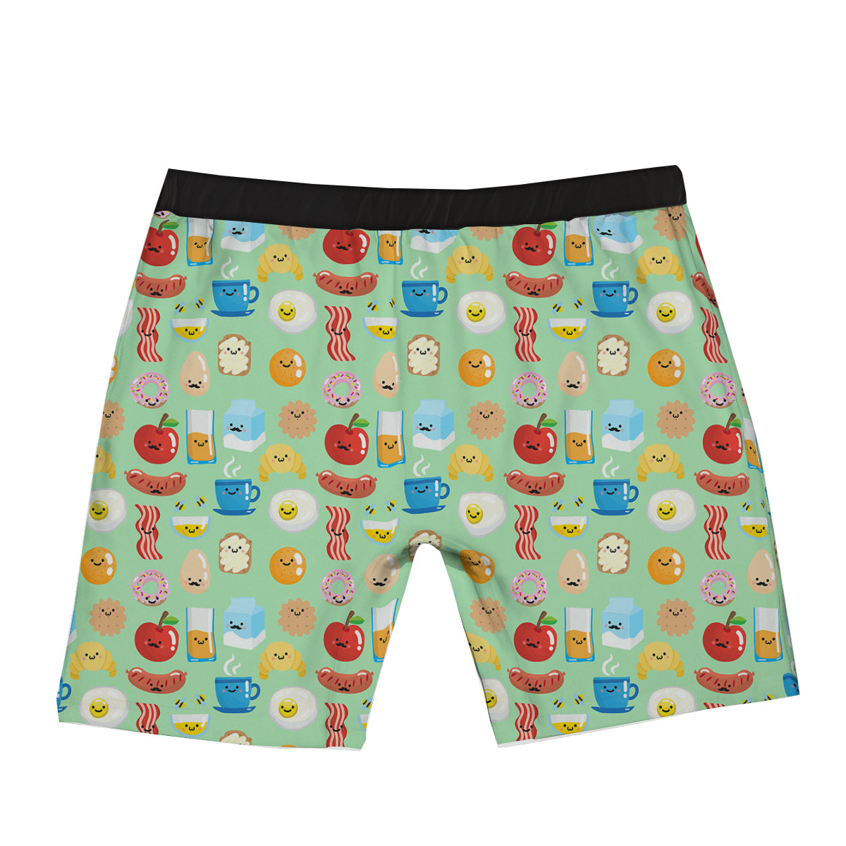 Breakfast Cartoon Print Pattern Boxer Briefs-grizzshop